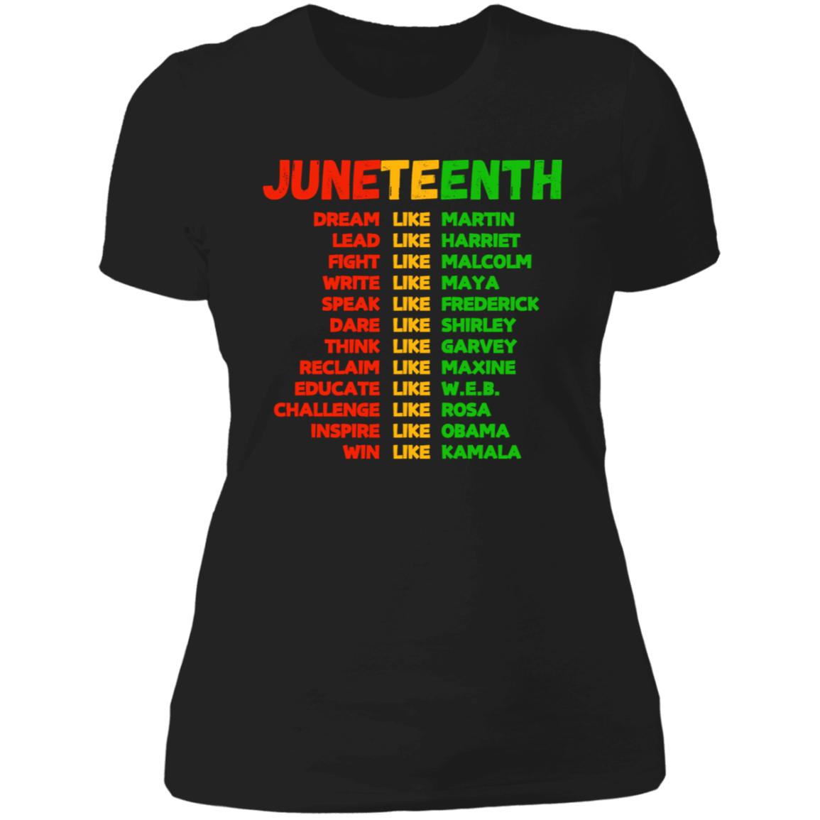 Juneteenth Famous Names | Ladies' Boyfriend T-Shirt