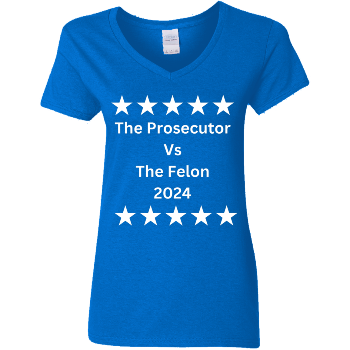 Prosecutor Vs Felon | Ladies V-Neck T-Shirt