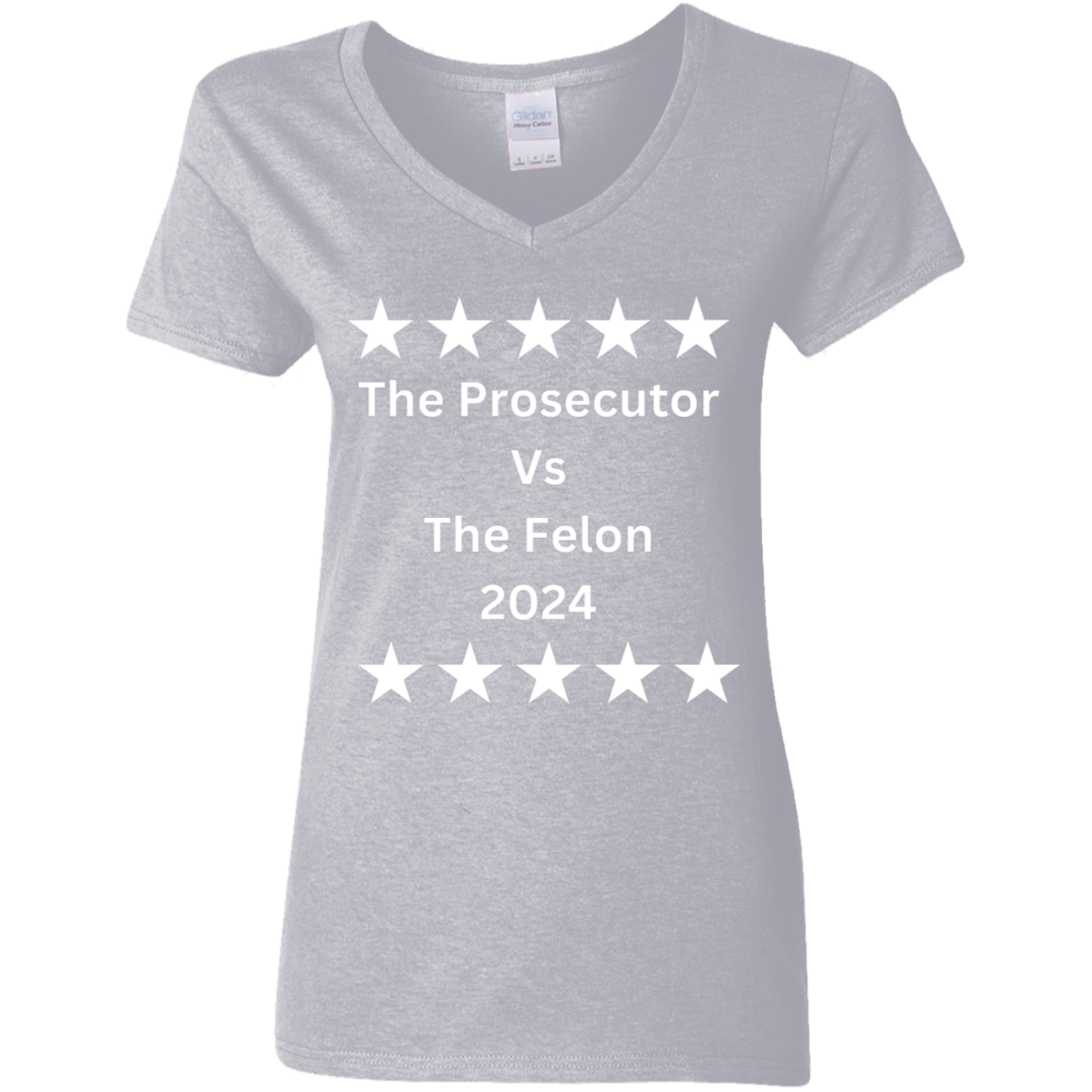 Prosecutor Vs Felon | Ladies V-Neck T-Shirt