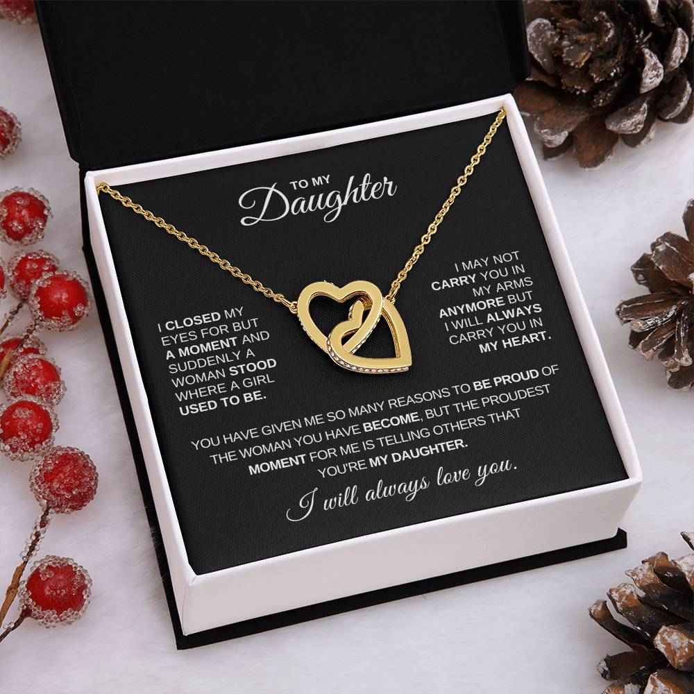 To My Daughter | Always Love You | Interlocking Hearts Necklace