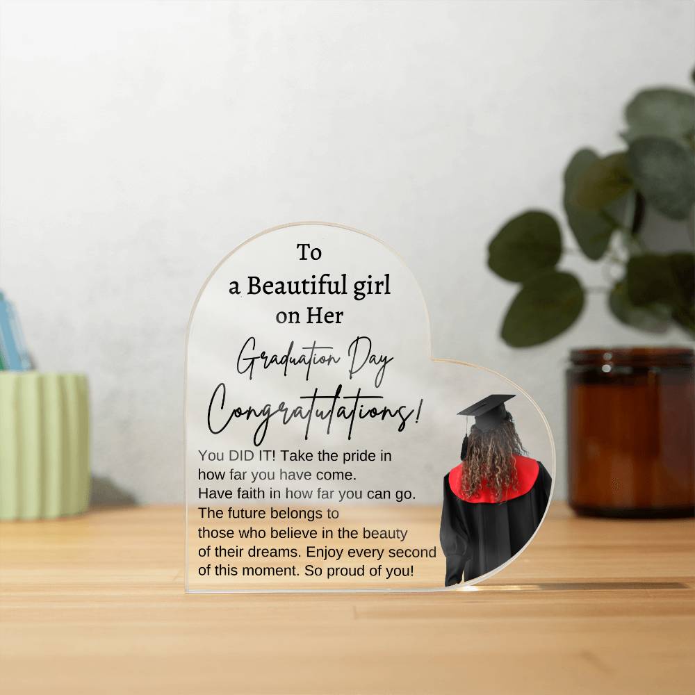 Inspirational Graduation Gift for Her | Acrylic Keepsake Gift