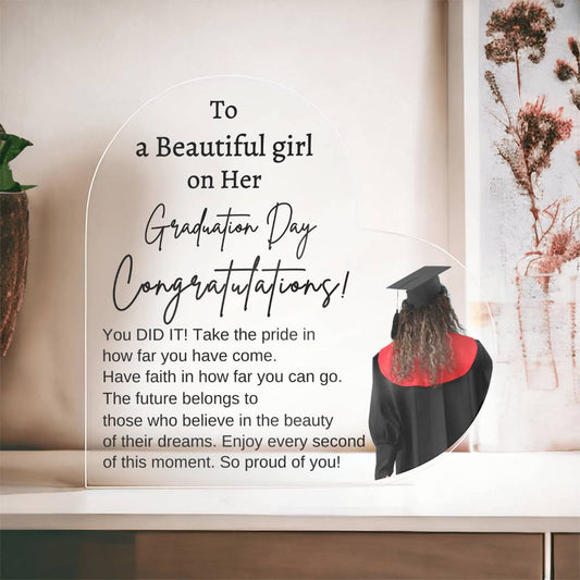 Inspirational Graduation Gift for Her | Acrylic Keepsake Gift